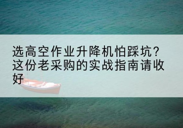 桃源高空作业升降机厂家推荐-选高空作业升降机怕踩坑？这份老采购的实战指南请收好